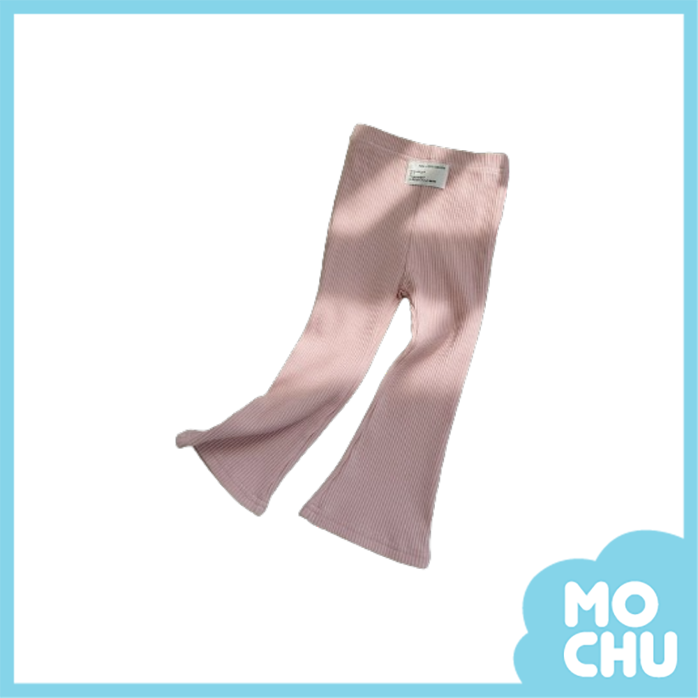 純色抗條彈力喇叭褲(四色)