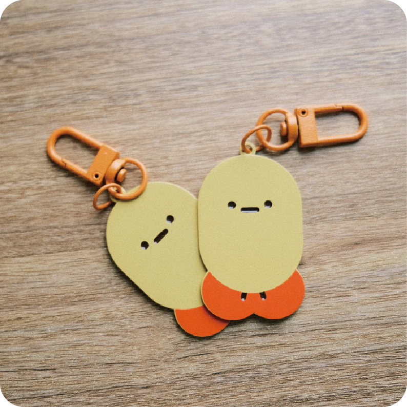 『新品』金屬吊飾 - 炸蝦