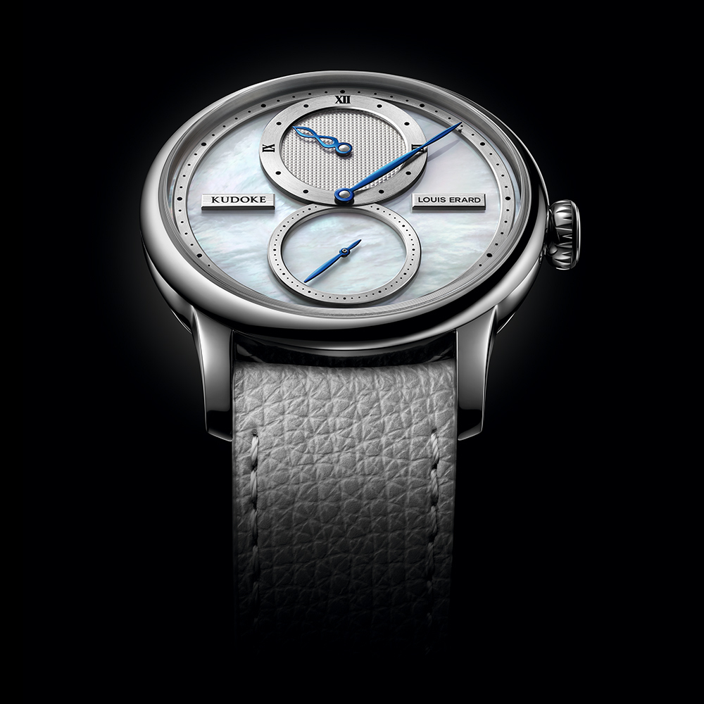 Noirmont X Collection 聯名款系列｜LE RÉGULATEUR Louis Erard x Kudoke White Mop-白色珍珠母貝面版