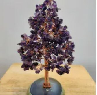 [S] GEMZ & CO HLCT SMALL AGATE (MA NAO) DESIGN B TREE, HIGH END AMETHYST, W12 (W12)