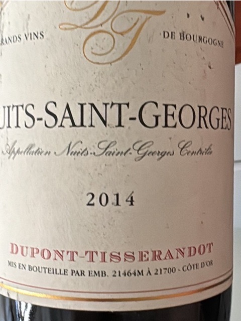 Dupont-Tisserandot Nuits Saint Georges 2014