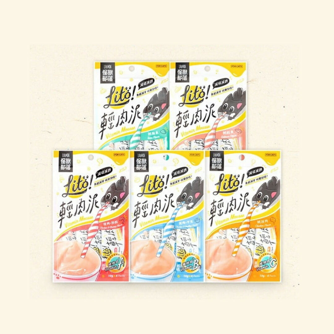 怪獸部落LitoMon  LITÖ! 輕肉泥（10G×4條） | 貓零食 狗零食