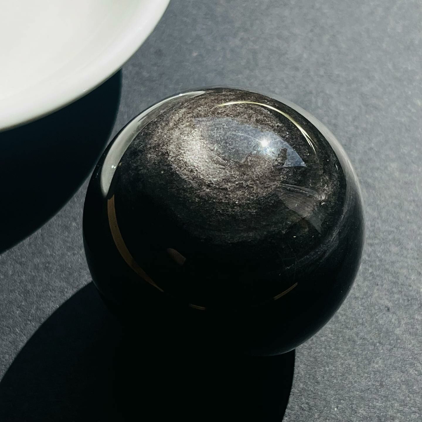 [原石] 銀曜石 水晶球