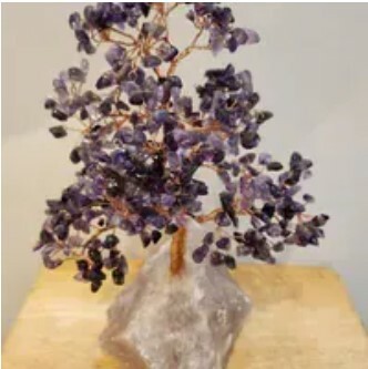 [S] GEMZ & CO HLCT SMALL RAW ROSE QUARTZ BASE, AMETHYST, W29 (W29)