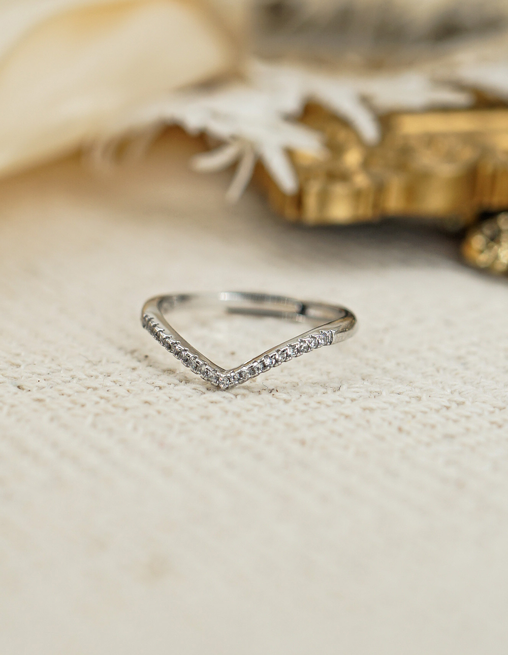 925 純銀V形可調式戒指