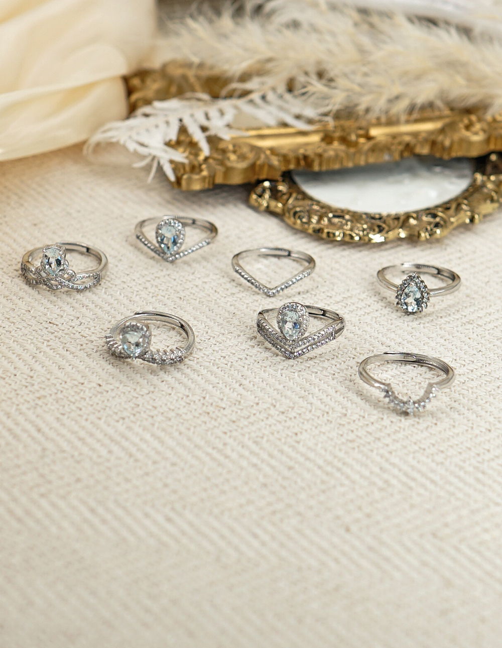 925 純銀V形可調式戒指