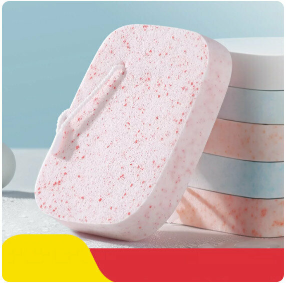 Hotly recommended facial cleansing sponge [Sunset Red + free storage box]