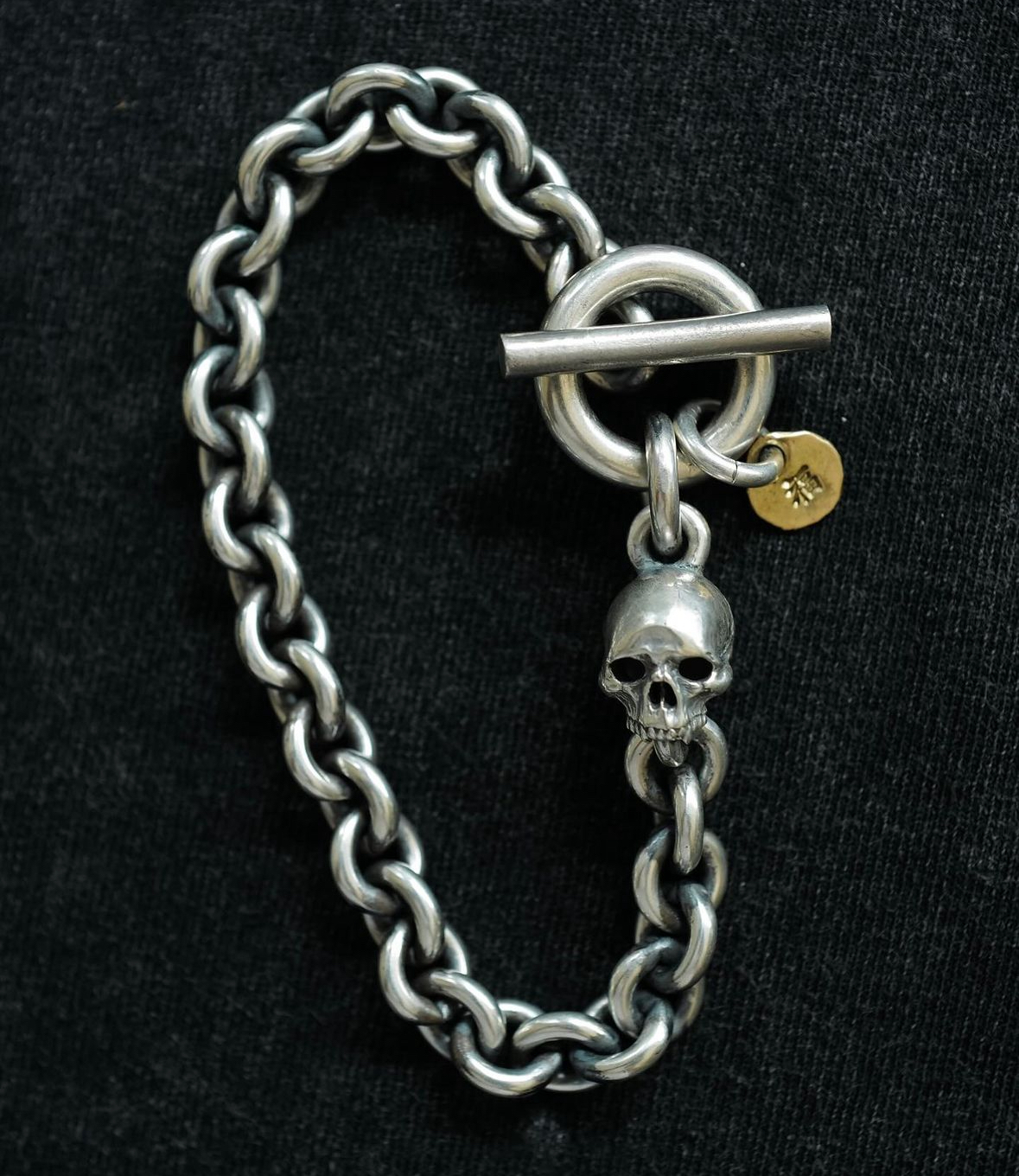 SE-1265 ss bracelet skull 16-17 wrist