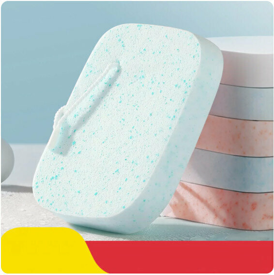 Hotly recommended facial cleansing sponge [forest green + free storage box]