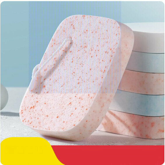 Hotly recommended facial cleansing sponge [Sunburst Orange + free storage box]