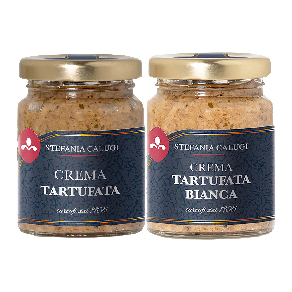 【Stefania Calugi】白松露蘑菇醬X黑松露蘑菇醬組合 (85公克*各1瓶) /義大利原裝/奢華美味