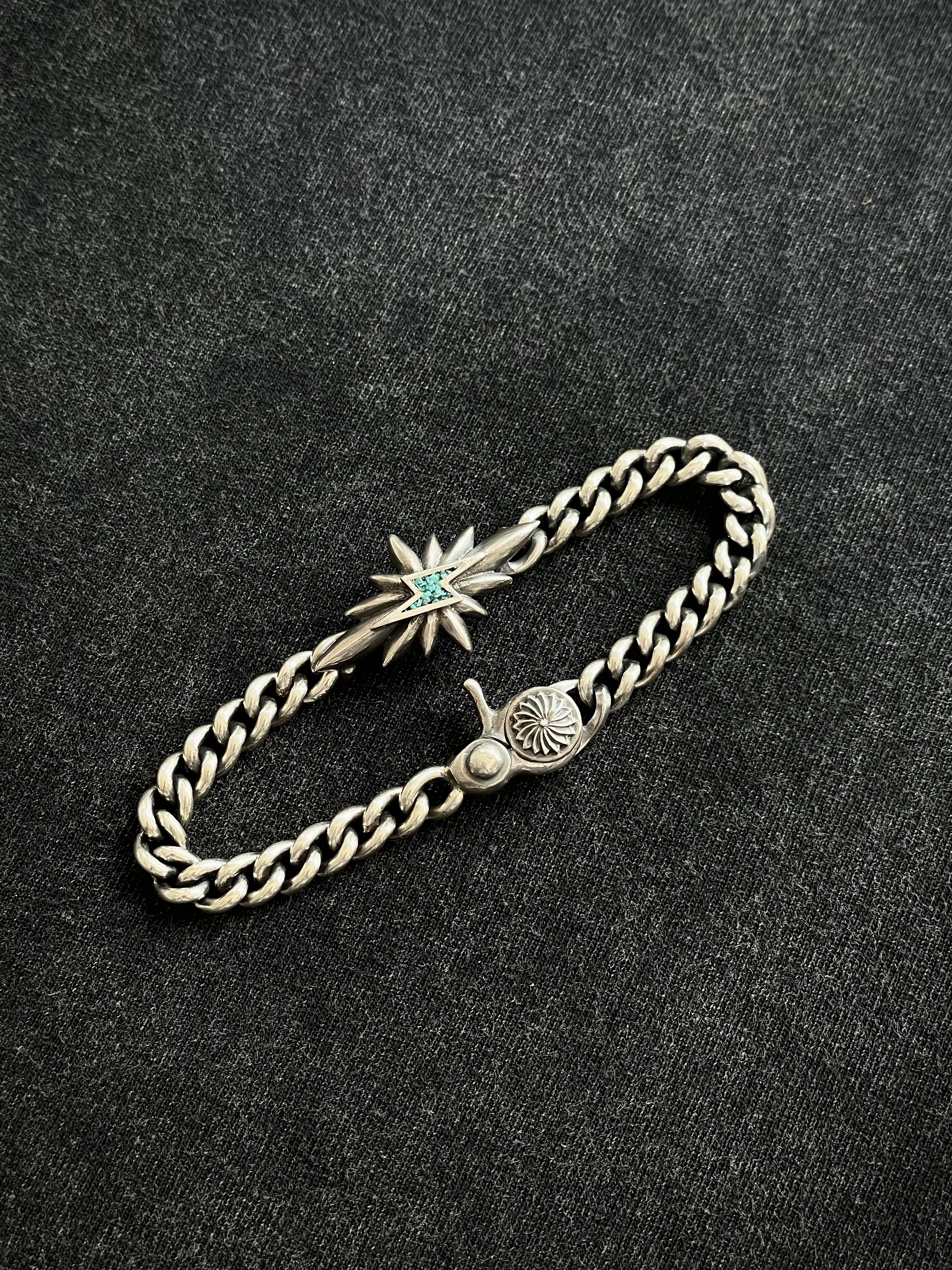 SE-1274 sun burst w lightning/tip turquoise bracelet