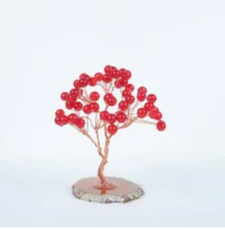 [S] GEMZ & CO HLCT MA NAO BASE CARNELIAN AGATE TREE, W42 (W42)