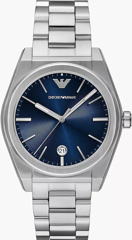 萬年鐘錶 - ARMANI  精品腕錶   亞曼尼經典藍色面盤不鏽鋼男錶 AR11620 錶徑41MM