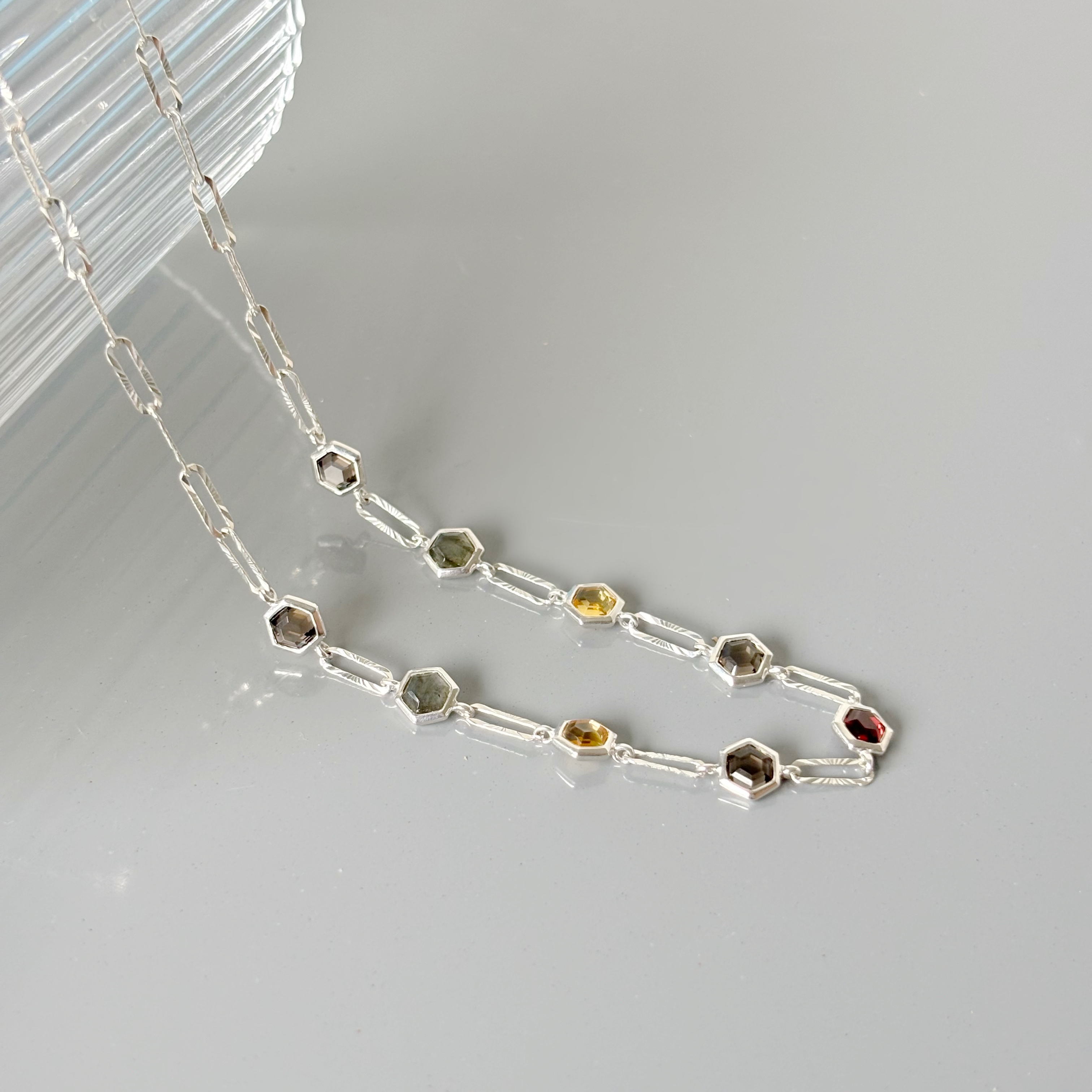 Amber Hexagon 切花項鍊