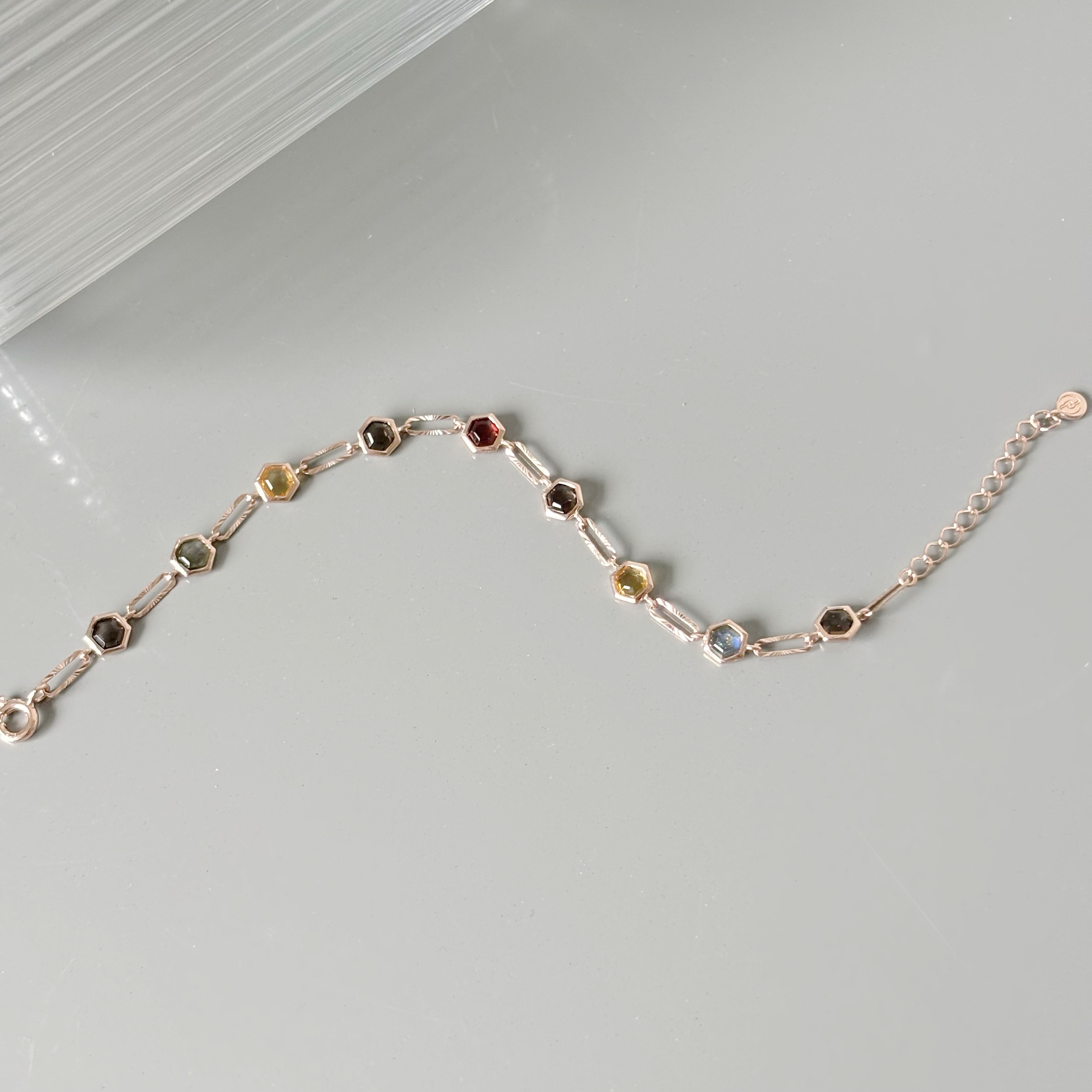 Amber Hexagon切花手鍊