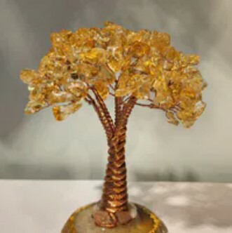 [S] GEMZ & CO HLCT SMALL AGATE MA NAO TREE, HIGH END CITRINE, W46 (W46)
