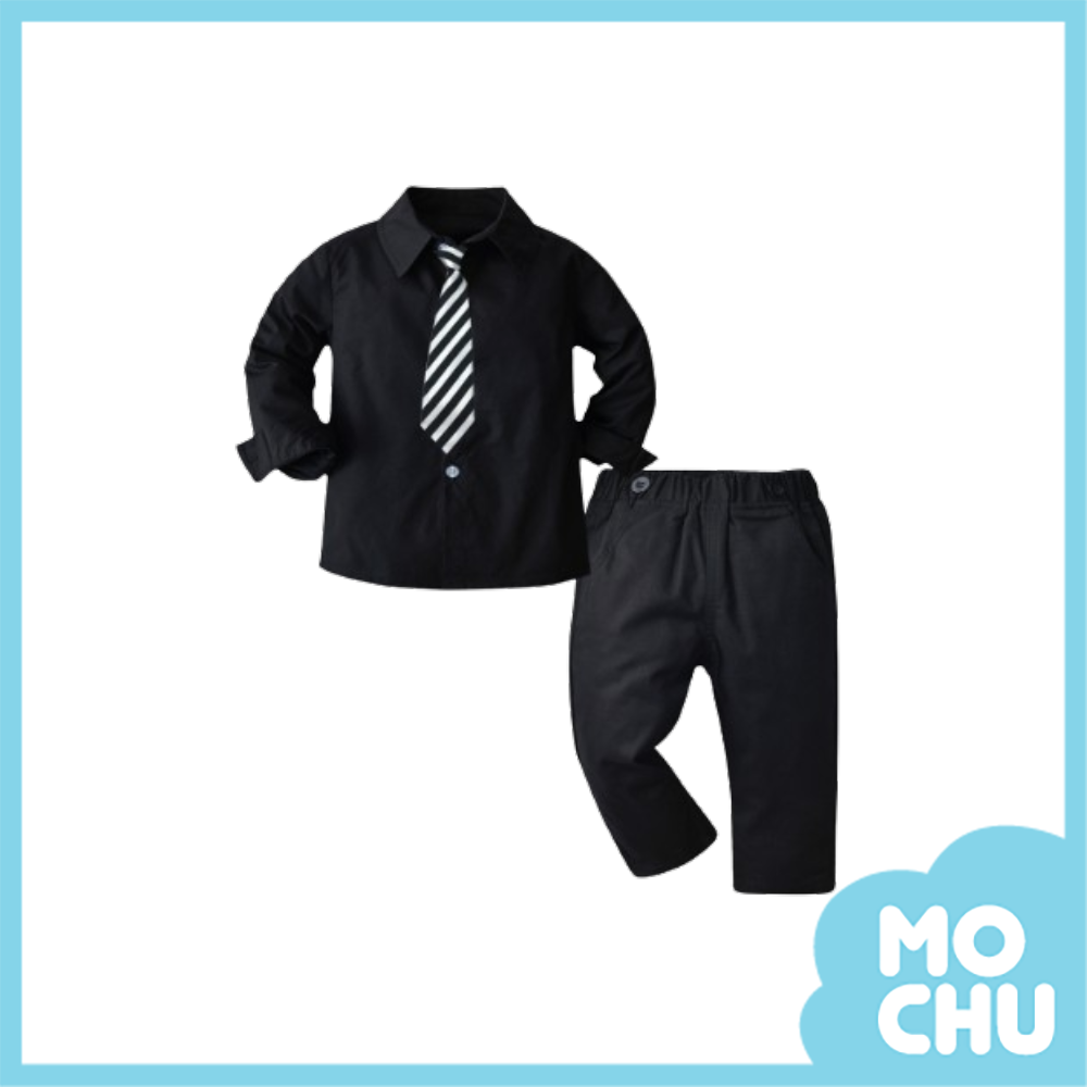 黑紳士條紋領帶套裝