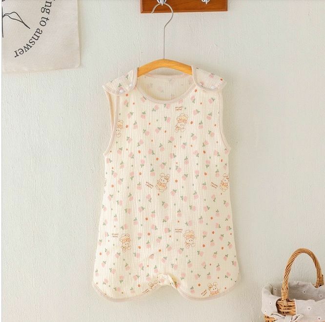 Hot Recommended Newborn Baby Anti-Kick Quilt Four Seasons Sleeping Bag Pajamas (Flower Rabbit L) Recommended Height 70-100cm