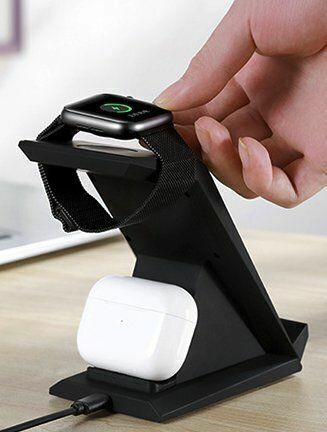 The popular three-in-one wireless charger is suitable for Apple mobile phones, watches, earphones, vertical airpods, iphone apple watch