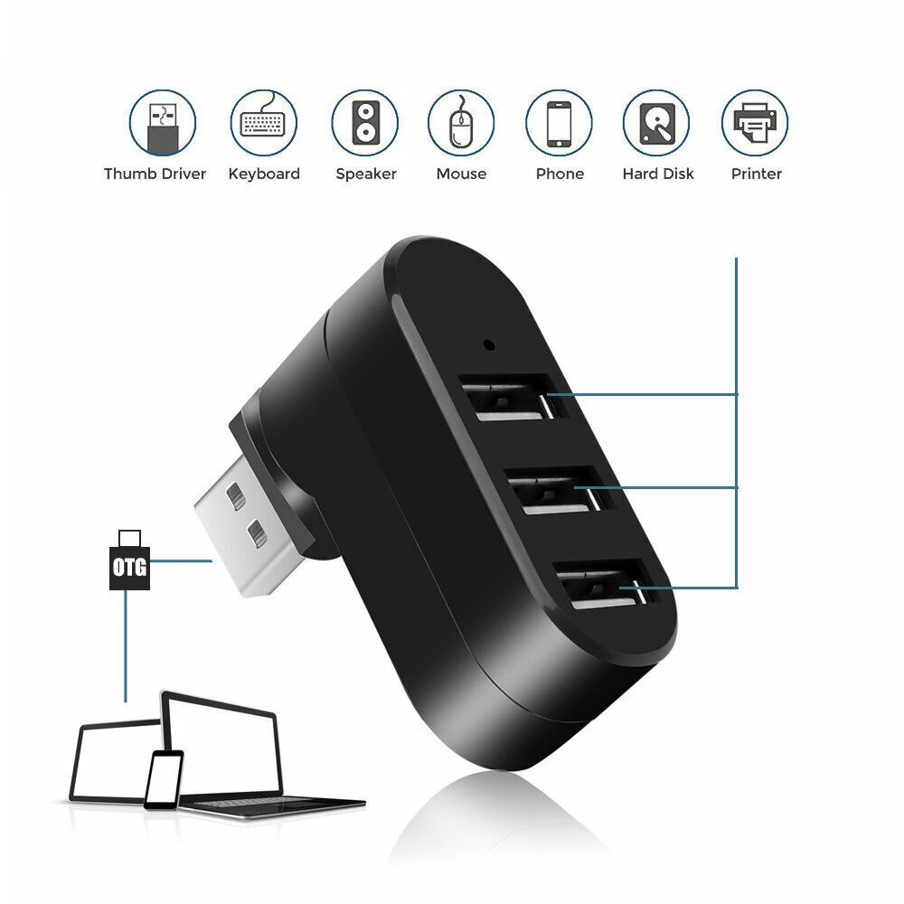 Popular USB2.0 HUB Splitter 3 Ports USB Splitter 1 Point 3 Usb 2.0 Hub Expander