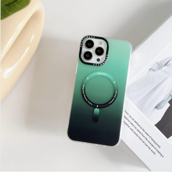 Popular iPhone 14 Pro Gradient Matte MagSafe Phone Case (Green Gradient): The perfect fusion of fashion and functionality