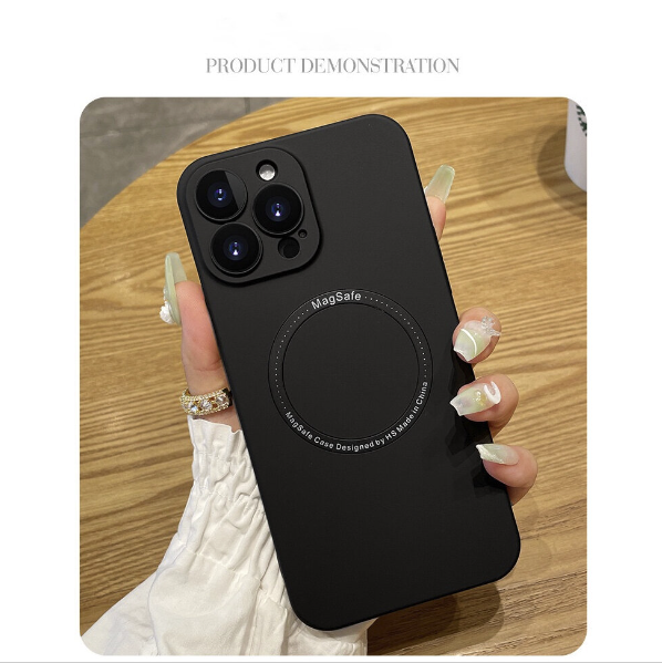Popular iPhone 12 Pro 6.1" Eagle Eye Lens Protection MagSafe Phone Case (Dark Black)