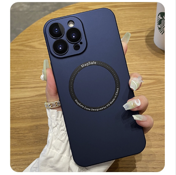 Popular iPhone 14 6.1" Eagle Eye Lens Protection MagSafe Phone Case (Dark Blue)