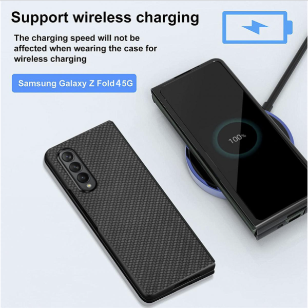Popular Samsung Galaxy Z Fold 4 5G fiber pattern phone case (black)