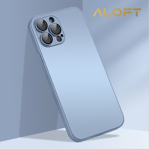 Popular iPhone 13 Pro Max (Far Peak Blue) Sapphire Lens Protection Frosted Glass Case