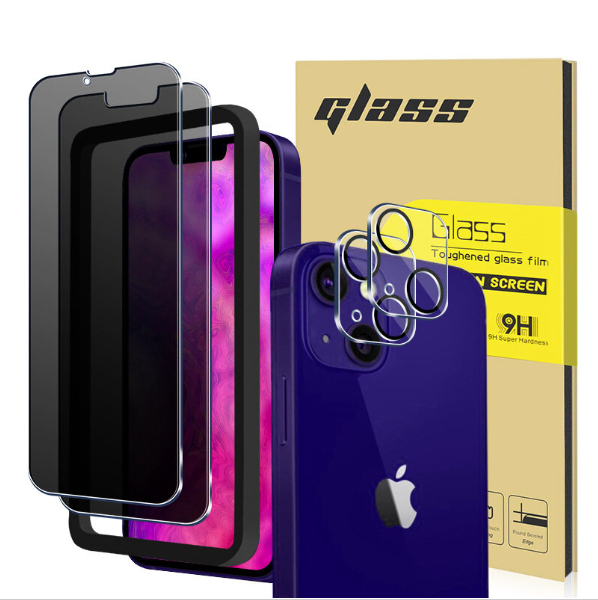 Popular model (pack of 3) iPhone 12 Pro Max 6.7-inch screen protector + 2 rear lens protective covers Glass 9H tempered glass mobile phone screen protector