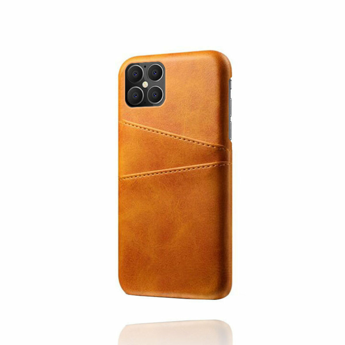 New iPhone 12/12 Pro pickup case, brown protective case, can accommodate two SIM cards