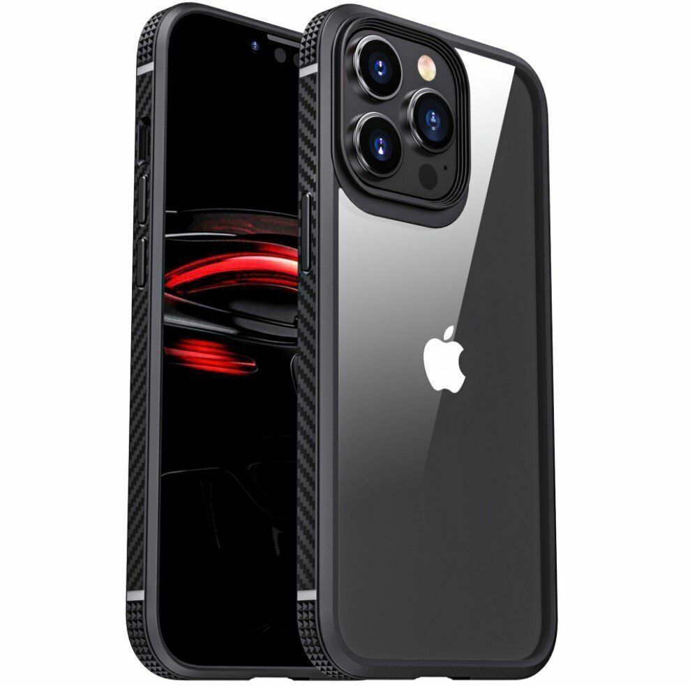 New iPhone 13 /13 PRO 6.1 anti-fall four-sided anti-collision carbon fiber protective phone case