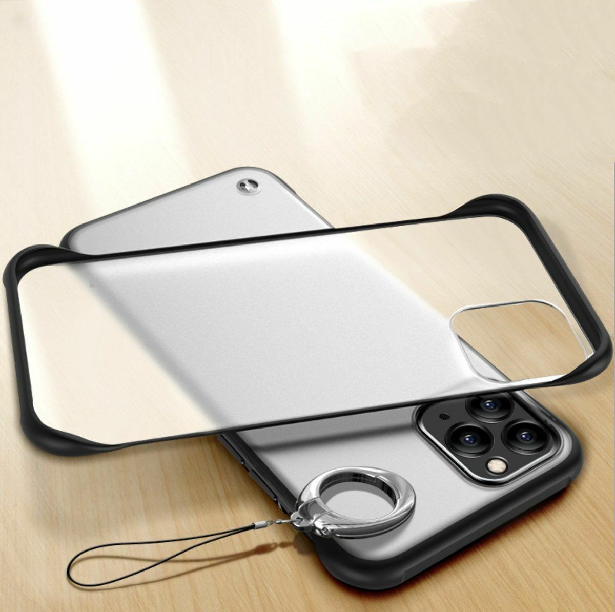 New iPhone 13/12/12 Pro borderless ultra-thin matte protective case black