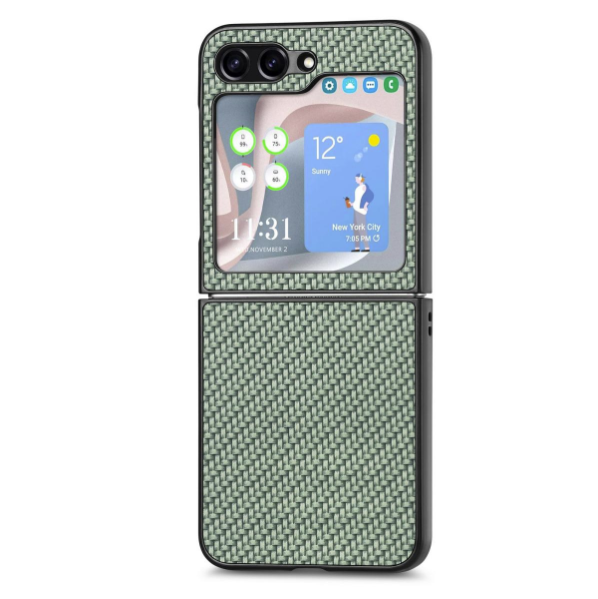 New Samsung Galaxy Z Flip 5 5G fiber pattern phone case (green): full protection, seamless use