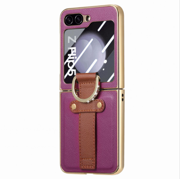 New Samsung Filp 5 electroplated ring shell and film integrated case (purple): the perfect combination of all-round protection and luxurious design