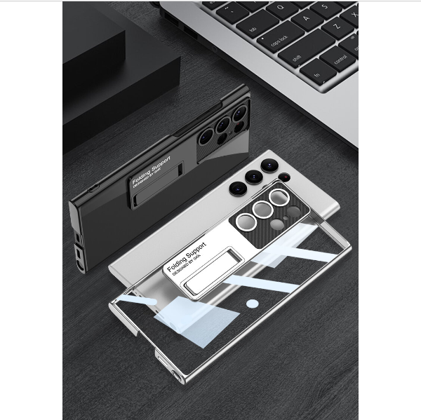 New S23+ Phantom Stand Mobile Phone Case-Silver