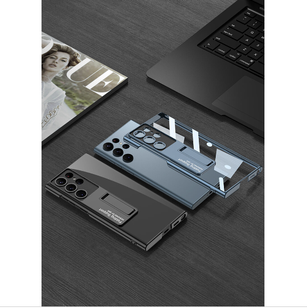 New S23+ Phantom Stand Mobile Phone Case-Blue