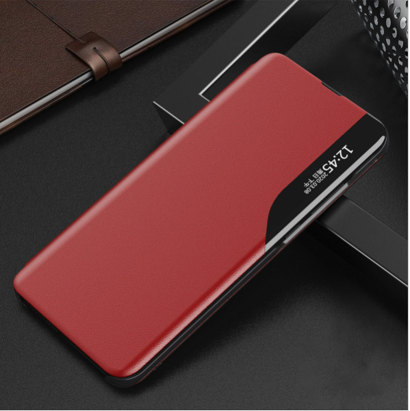 New S23 Ultra Flip Leather Phone Case - Red