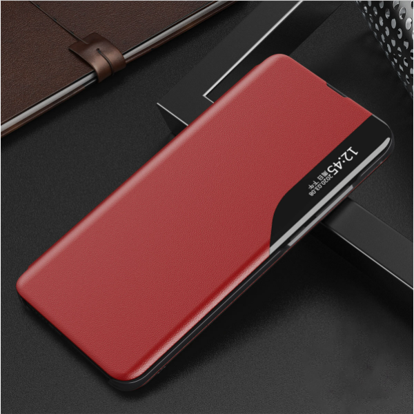 New S23+ Flip Leather Phone Case-Red
