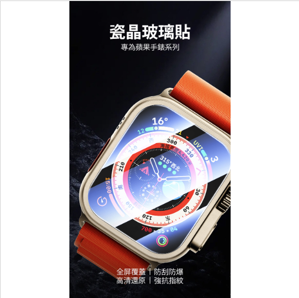 New Apple Watch Ultra 49mm ceramic glass sticker (fully transparent)