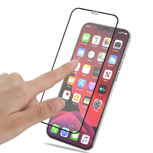 New iPhone 12 Pro Max full screen glass sticker (black) (Erqiang silk screen)