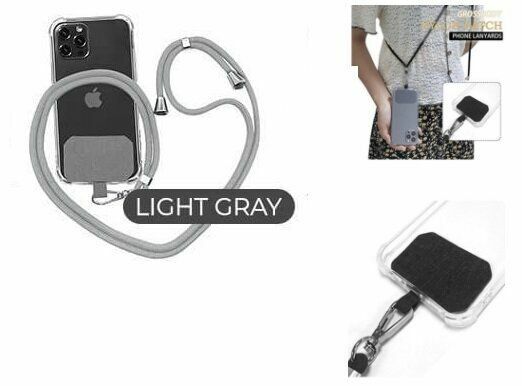 New gray mobile phone lanyard, adjustable neck mobile phone lanyard, universal mobile phone lanyard, portable, can be carried on the side