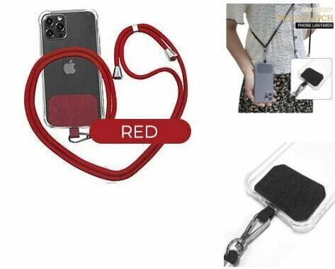New red mobile phone lanyard, adjustable neck mobile phone lanyard, universal mobile phone lanyard, portable, can be carried on the side