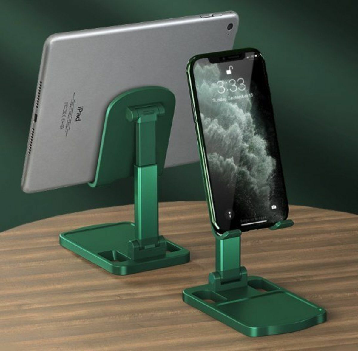 New black multifunctional weighted, stable, adjustable, retractable and liftable mobile phone, tablet and ipad holder