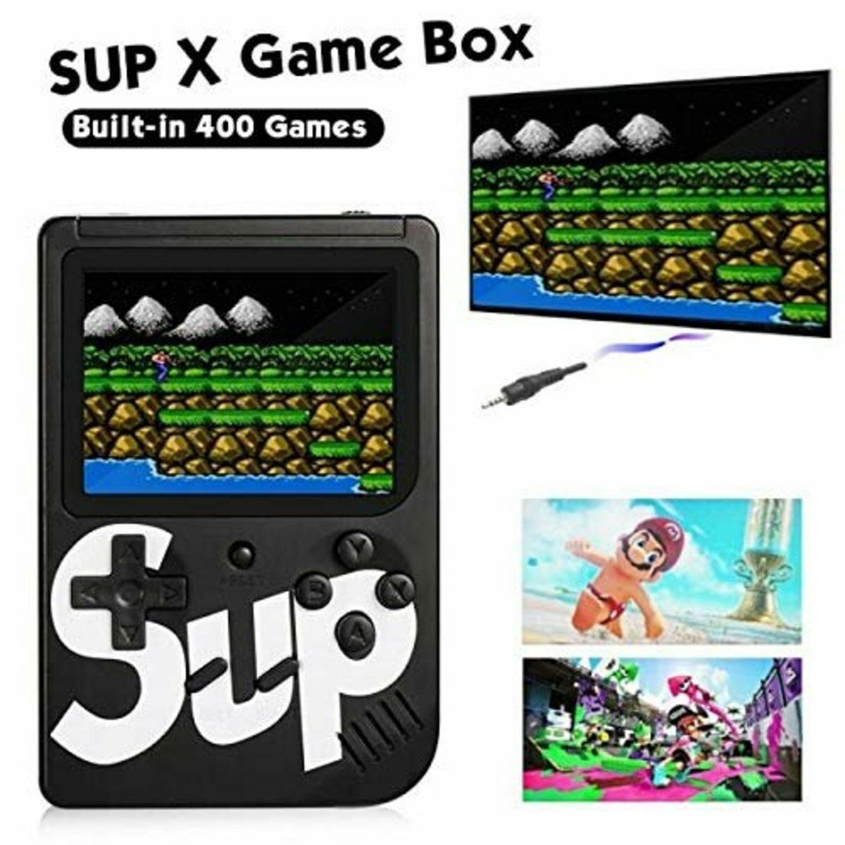 Hot Selling 400 in 1 Nostalgic Game Gamebox SUP Charging Game Console Black