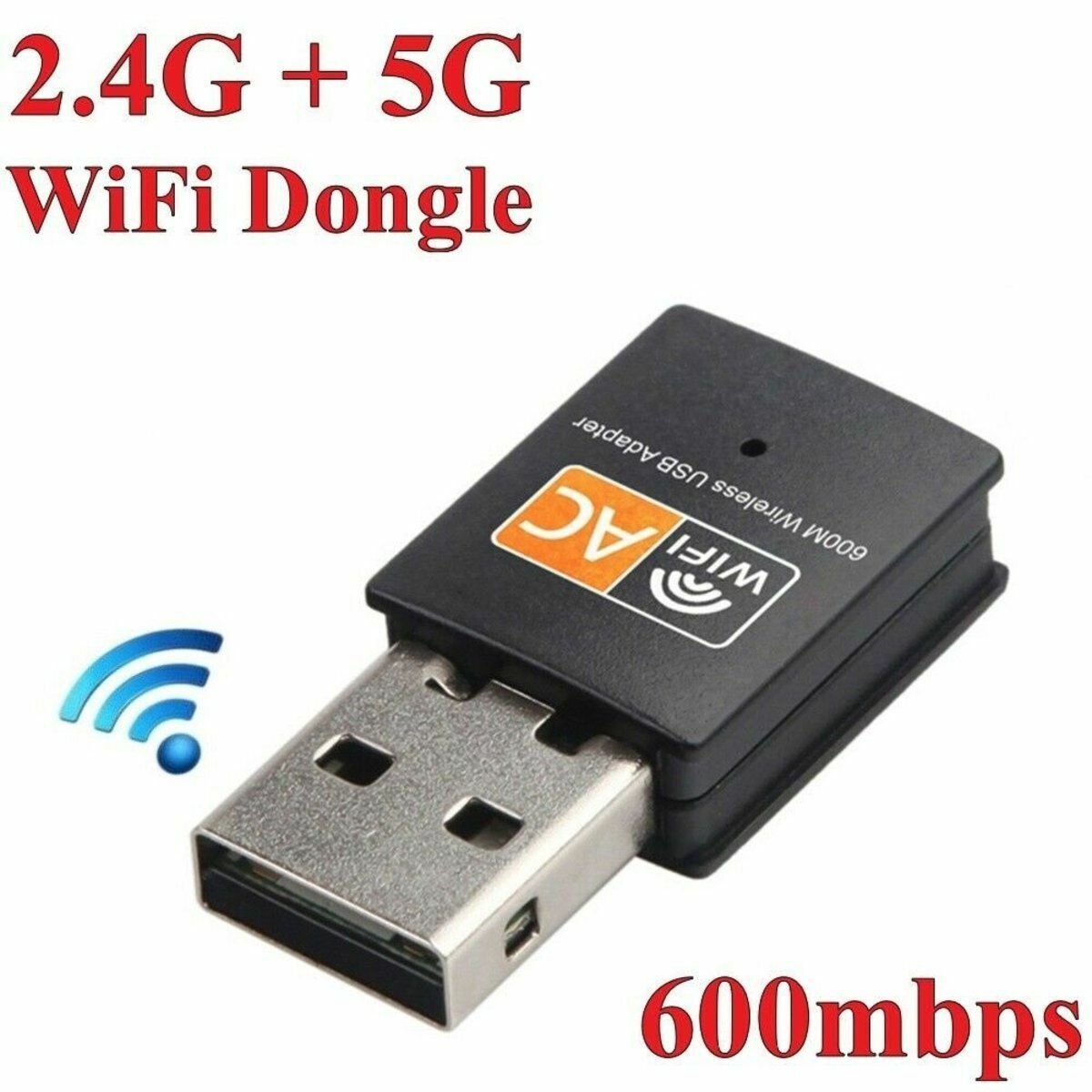 Hot Selling WiFi USB Receiver 802.11ac Dual Band 2.4GHz / 5GHz Total 600Mbps Wireless Network Signal Receiver