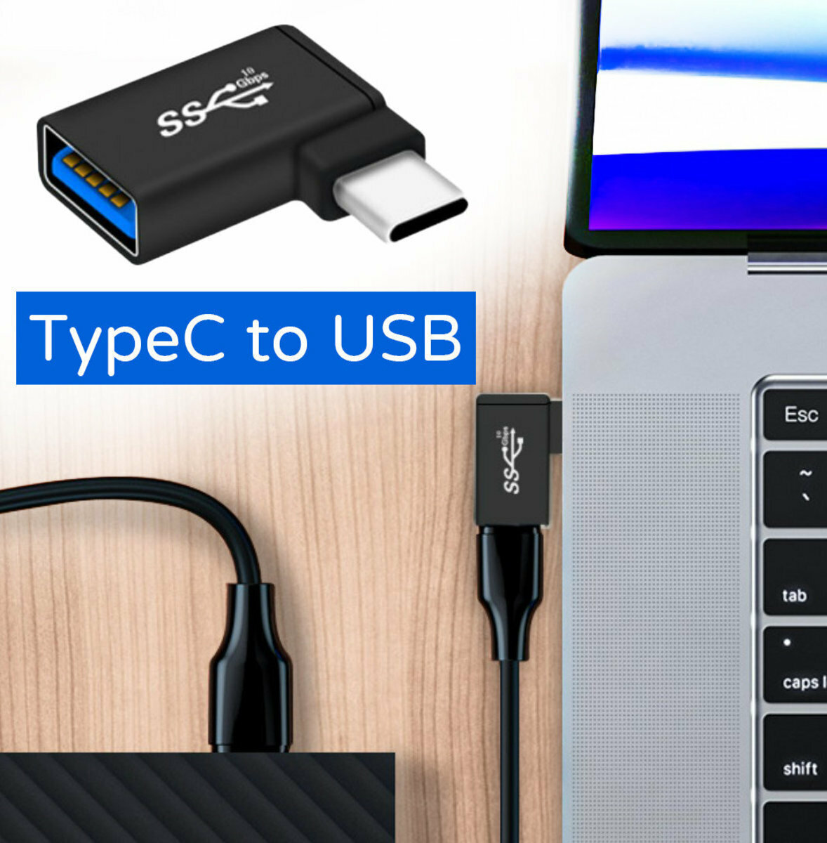 Hot selling TYPE C to USB OTG to mouse USB otg data cable type-c adapter to usb3.0-Type-c male to USB female adapter