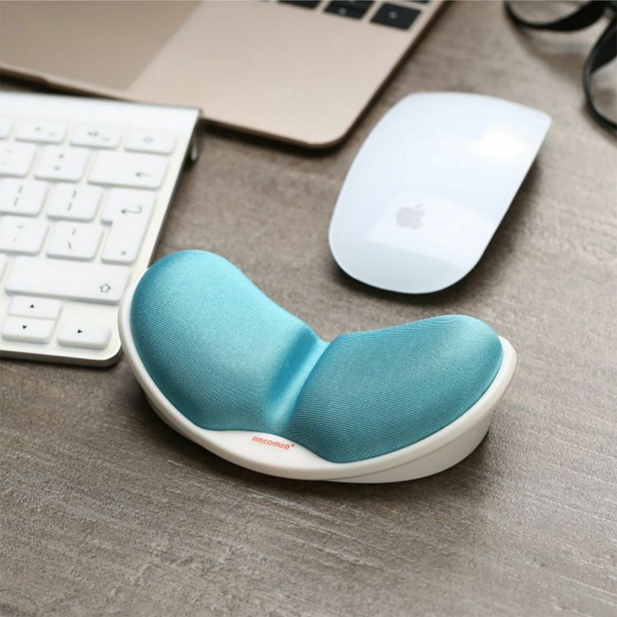 Hot Selling Ergonomic Wrist Pad Memory Gel Wrist Pad Esports Mouse Mouse Pad Gel Wrist Pad WFH OFFICE (Blue Green)