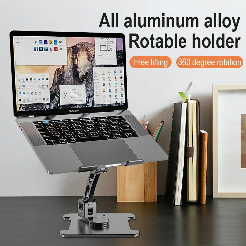 Hot Selling Nano Tech Rotate Rotating Laptop Stand Aluminum Alloy Multi-angle Lift Adjustment Suitable for Laptops Below 20 Inches Apple MacBook Rotating